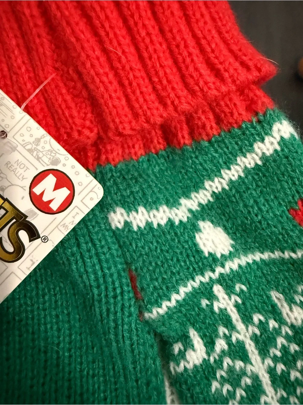 Peanuts Green & Red Holiday Dog Sweater - Peanuts Brand Size M